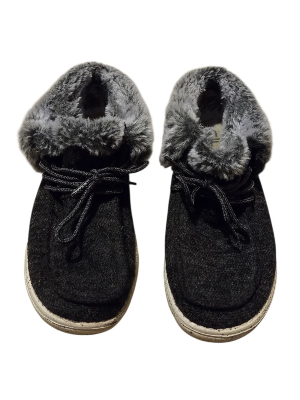 Women’s Size 9 Hey Dude Grey Britt Fur-Lined Shoe